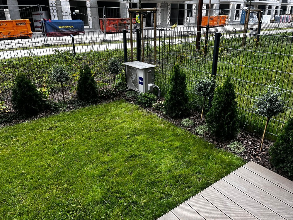 Montaż agregatu w ogródku