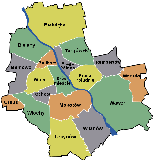 dzielnice Warszawy
